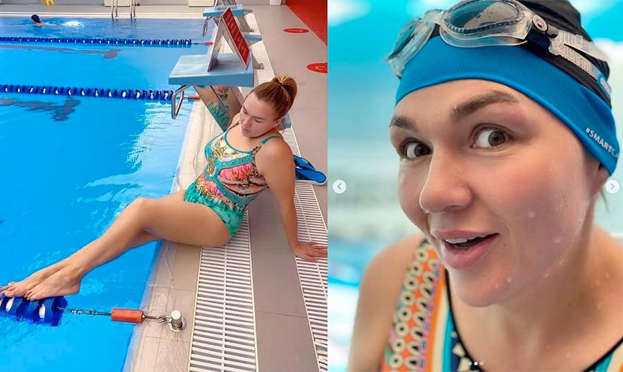 Надежда Ангарская в бассейне