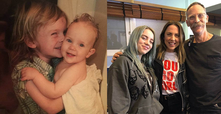 Билли Айлиш с семьей