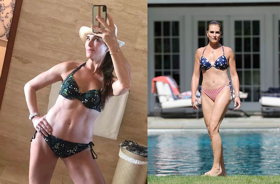 Брук Шилдс в молодости и сейчас