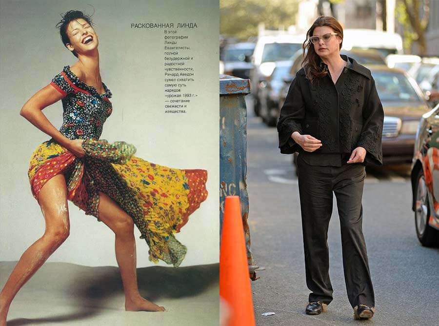 Линда Евангелиста до и после