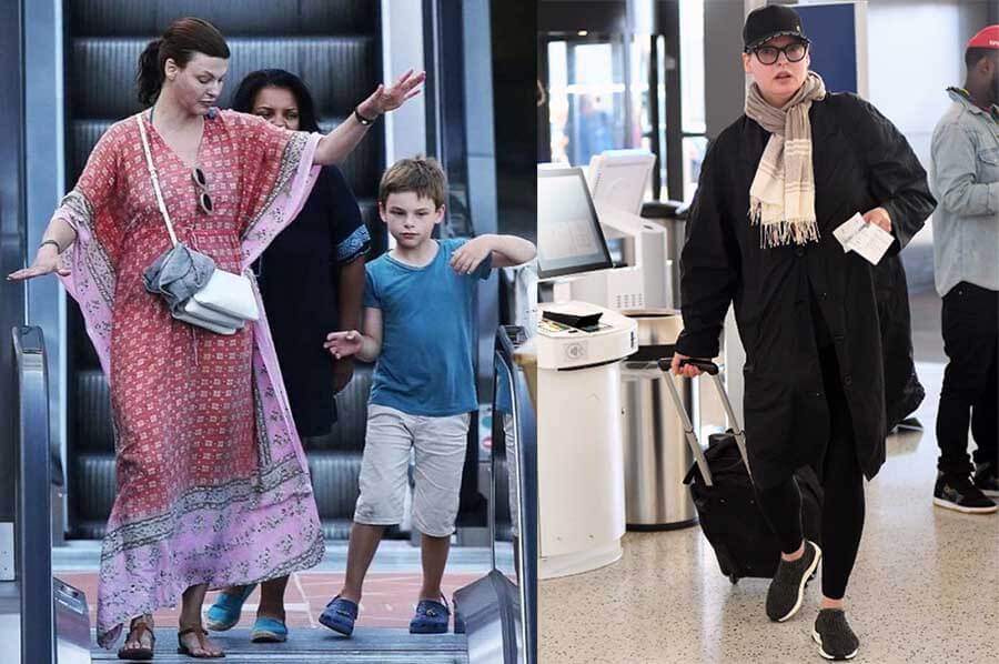 Линда Евангелиста с сыном