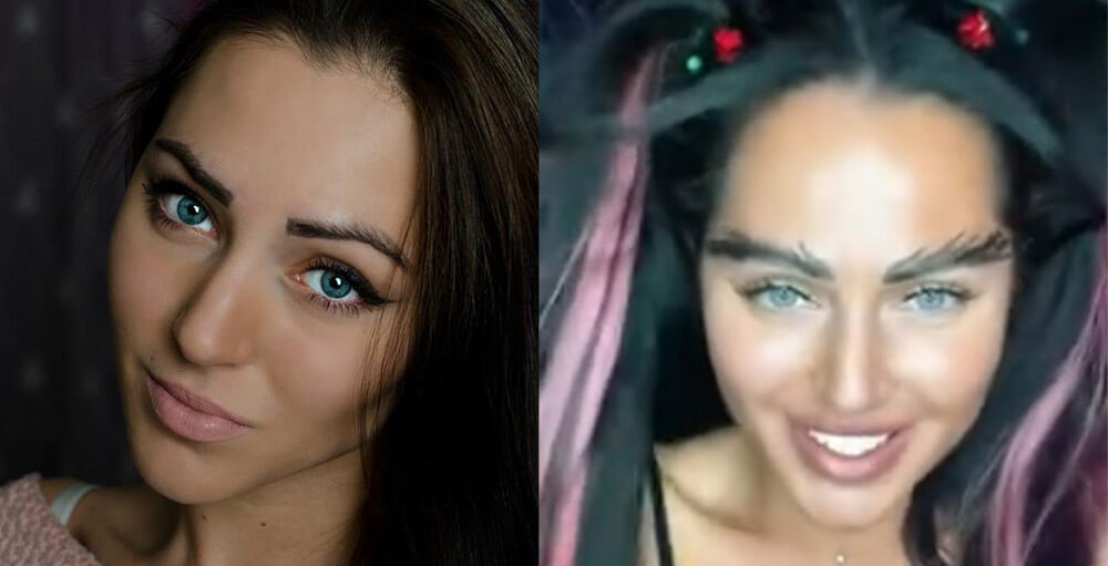 Виолетта Чиковани брови