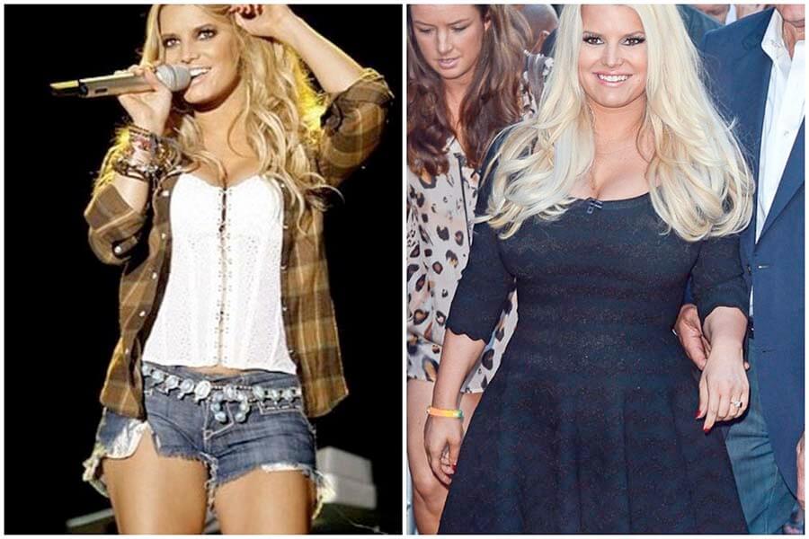 Джессика Симпсон фото до после коррекции фигуры