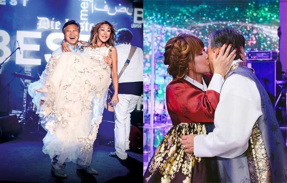 Анита Цой с мужем