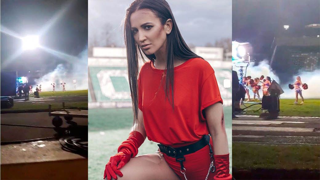 Бузова на&nbsp;съемках клипа Чемпион