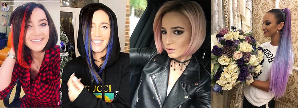 Яркие прически бузовой