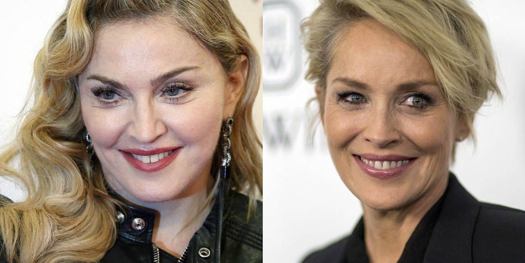 Мадонна И&nbsp;Шэрон Стоун