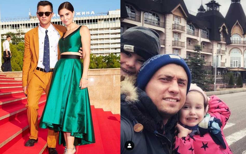 Павел Прилучный с женой