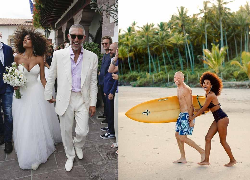 Тина Кунаки и Венсан Кассель