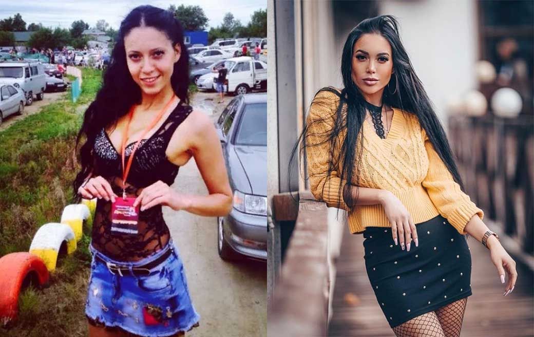 Юля Белая до и после